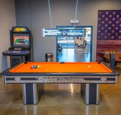 A pool table