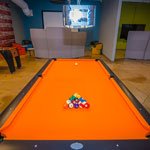 orange pool table